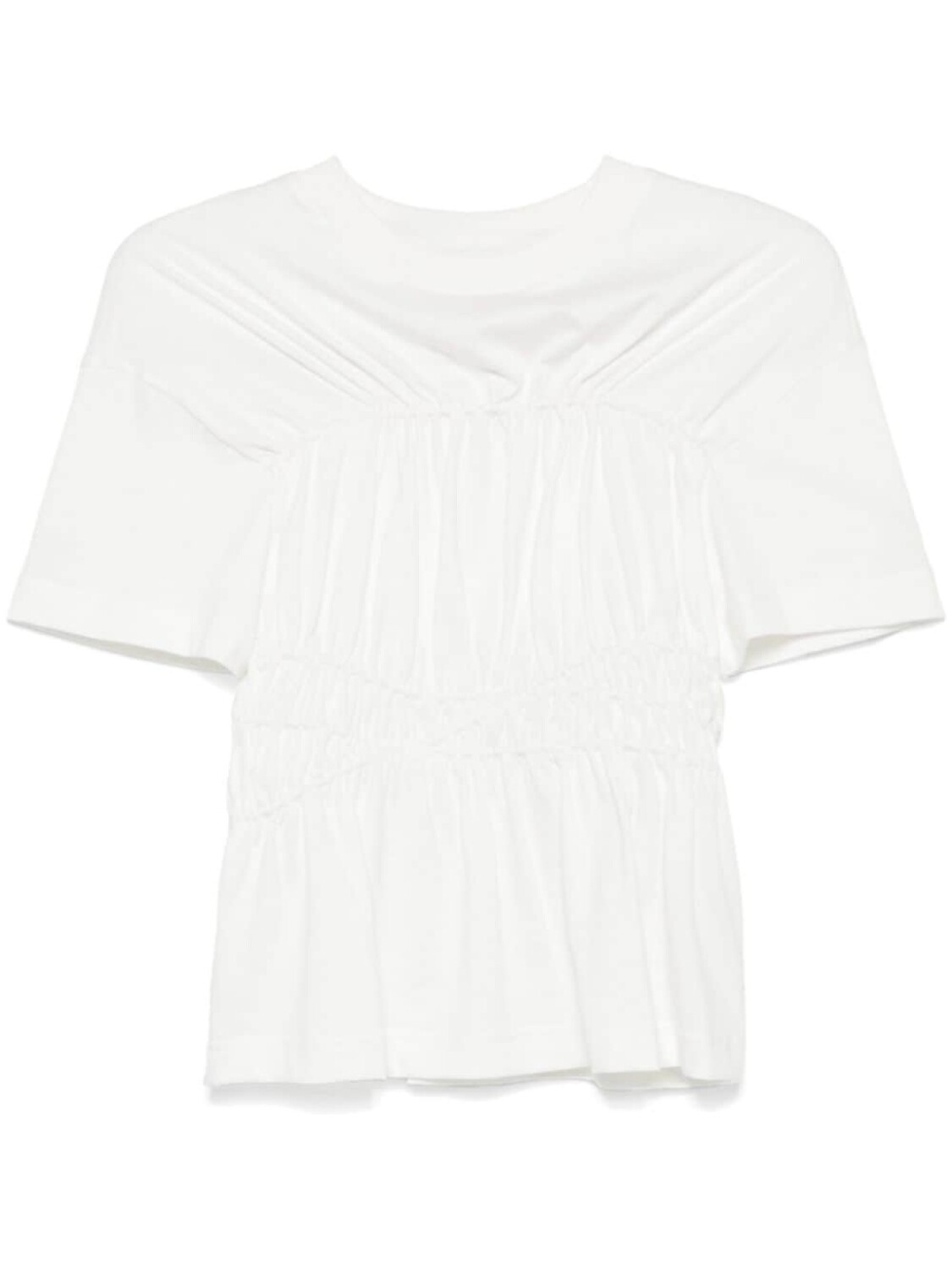 

Alexander McQueen футболка со сборками, белый