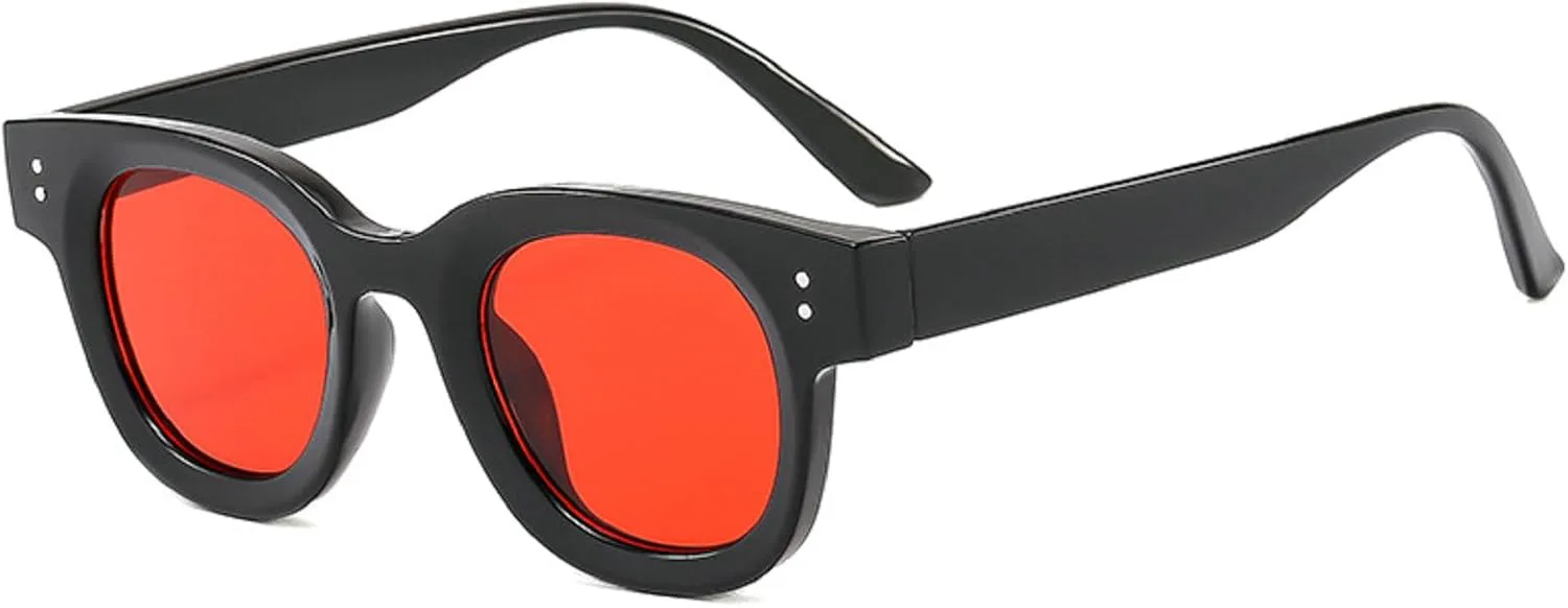 

Melrose 2024 Модные уникальные черные солнцезащитные очки для женщин, летние, для активного отдыха, квадратные, забавные, для вечеринок, женские 89210, Red