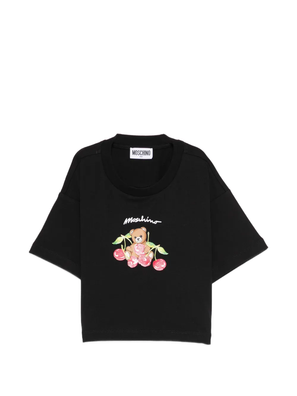 

Футболка Teddy с вишней Moschino Kids, черный