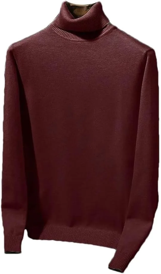 

Мужской свитер с высоким воротником и длинным рукавом