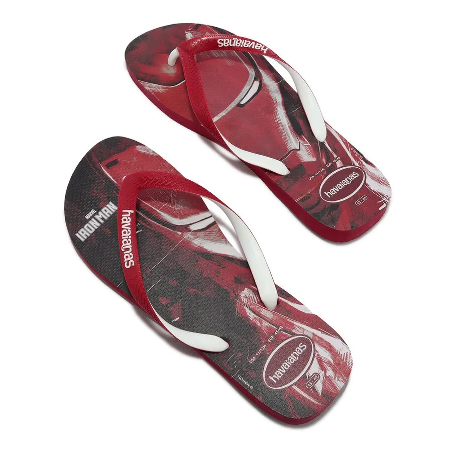 Вьетнамки Havaianas Top Marvel Iron Man, красно-белый — фото 2