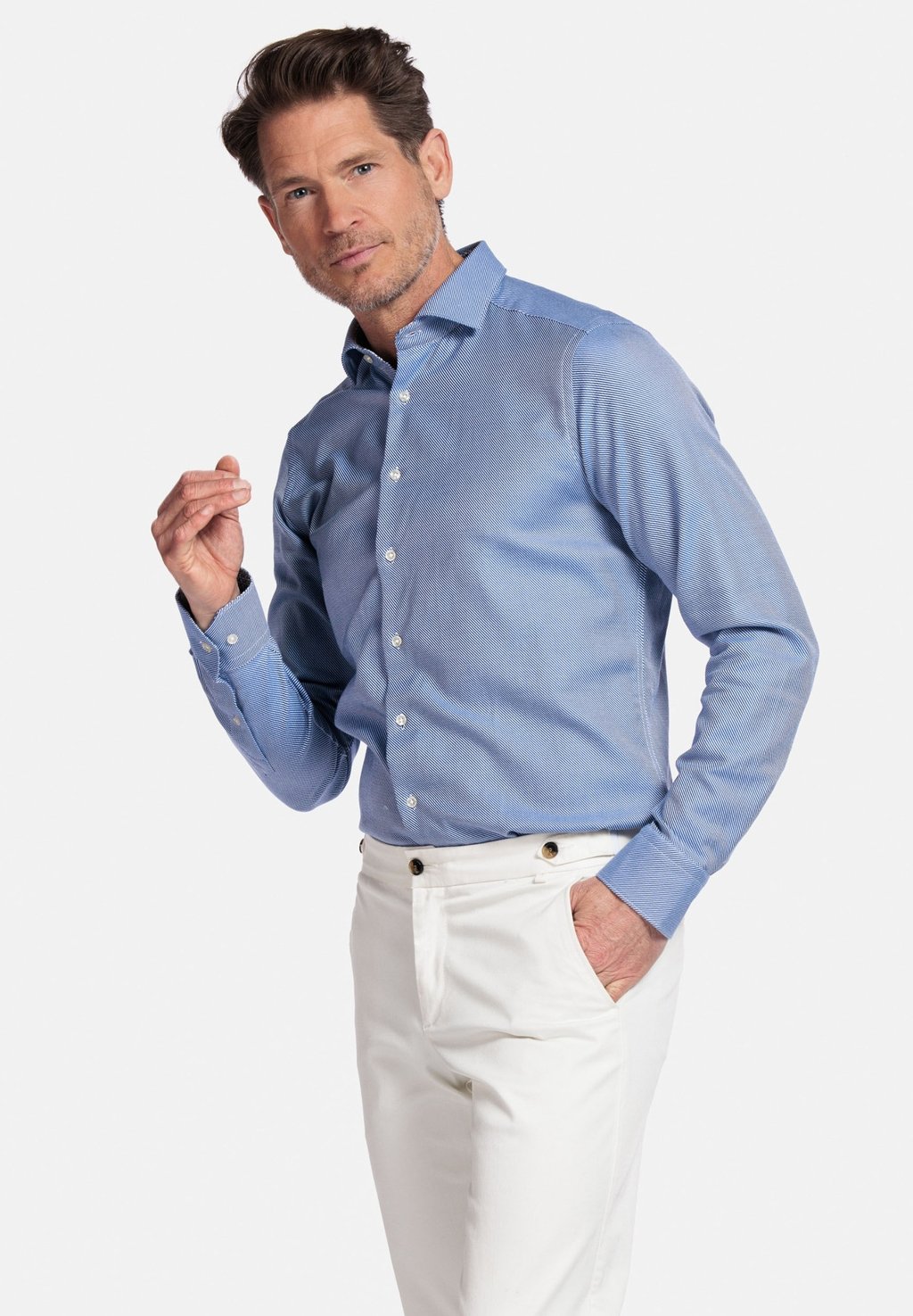 

Классическая рубашка GIORDANO, синий