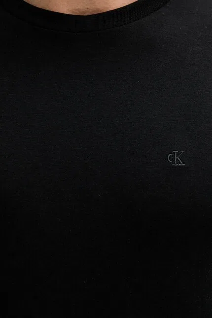 Футболка из хлопка T-shirt męski bawełniany Calvin Klein, черный — фото 4