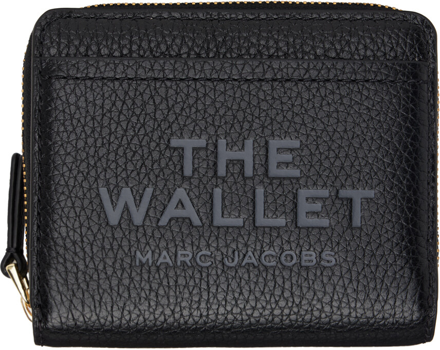 

Кошелек «Кожаный мини-компакт» Marc Jacobs, черный