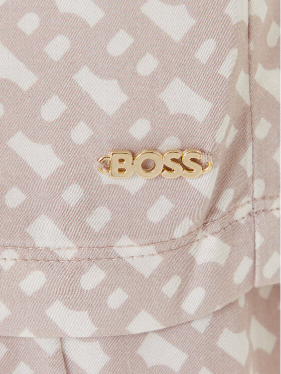 Пижамная футболка relaxed fit Sateen 50545615 Boss, бежевый — фото 3