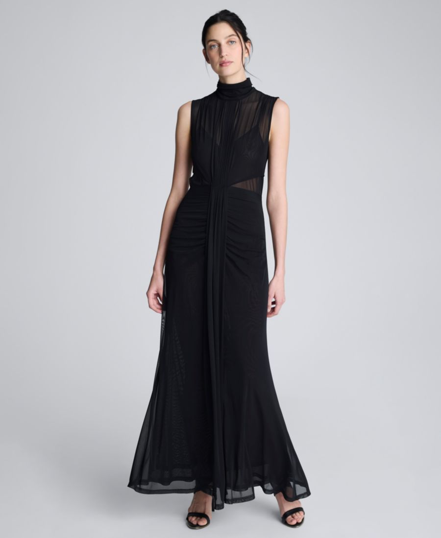 

Женское плиссированное макси-платье без рукавов Kenneth Cole, Black