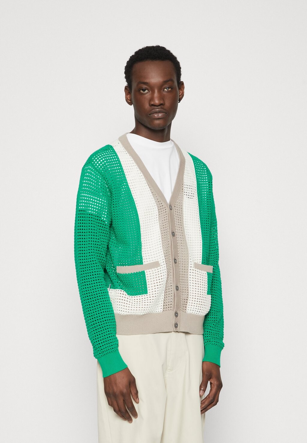 

Кардиган ANDERSON 60S CARDIGAN UNISEX Obey Clothing, цвет green multi