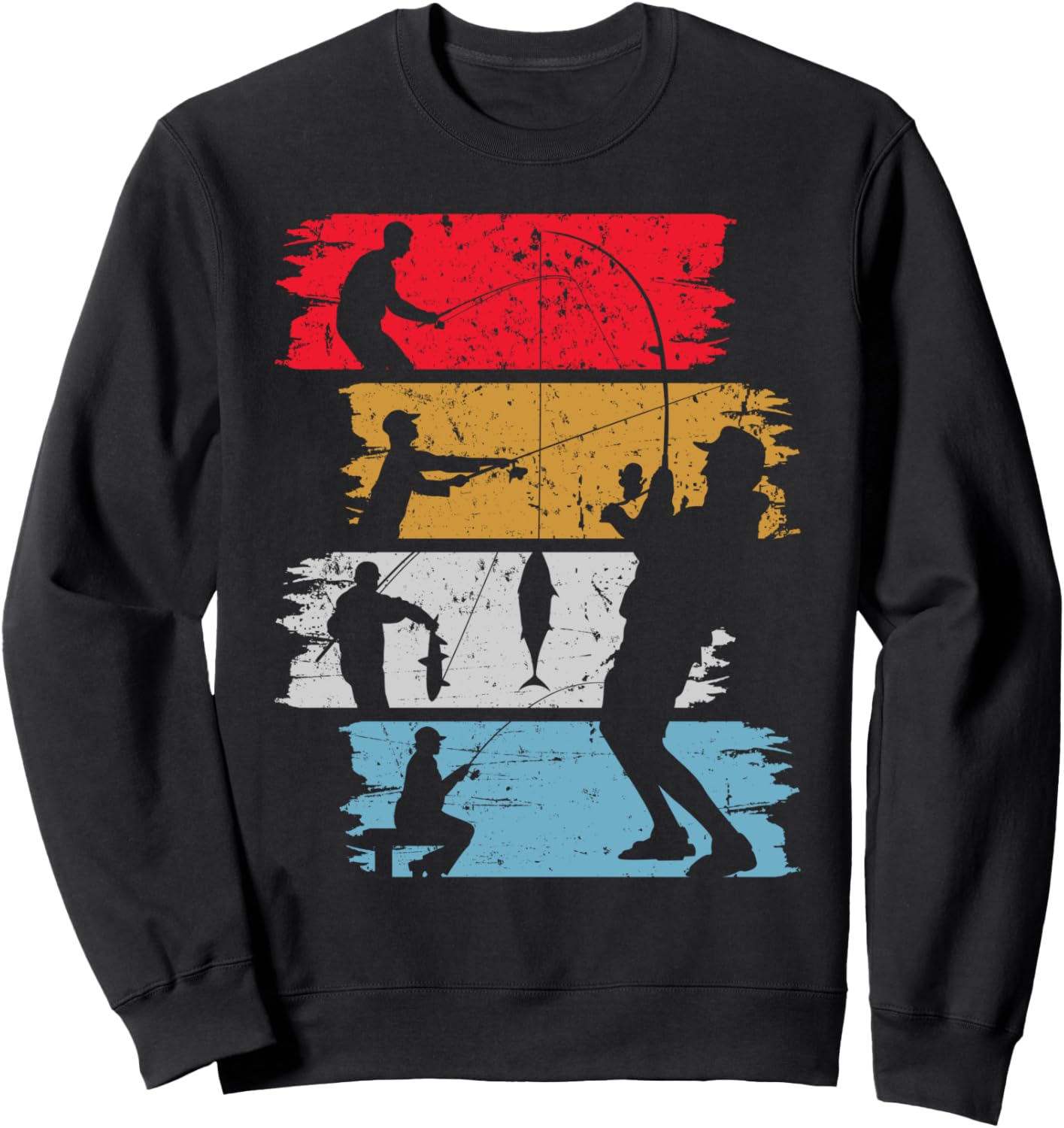 

Винтажная толстовка рыбака Cool Fishing Vintage Look Gift, черный