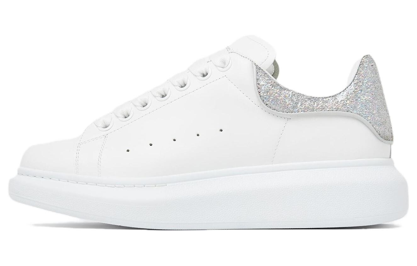Кроссовки Alexander McQueen Oversized White Silver Glitter Women's