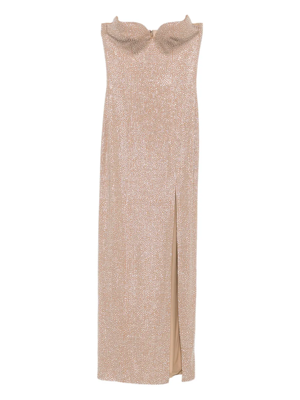 

Платье макси с кристаллами Giuseppe Di Morabito, нейтральный