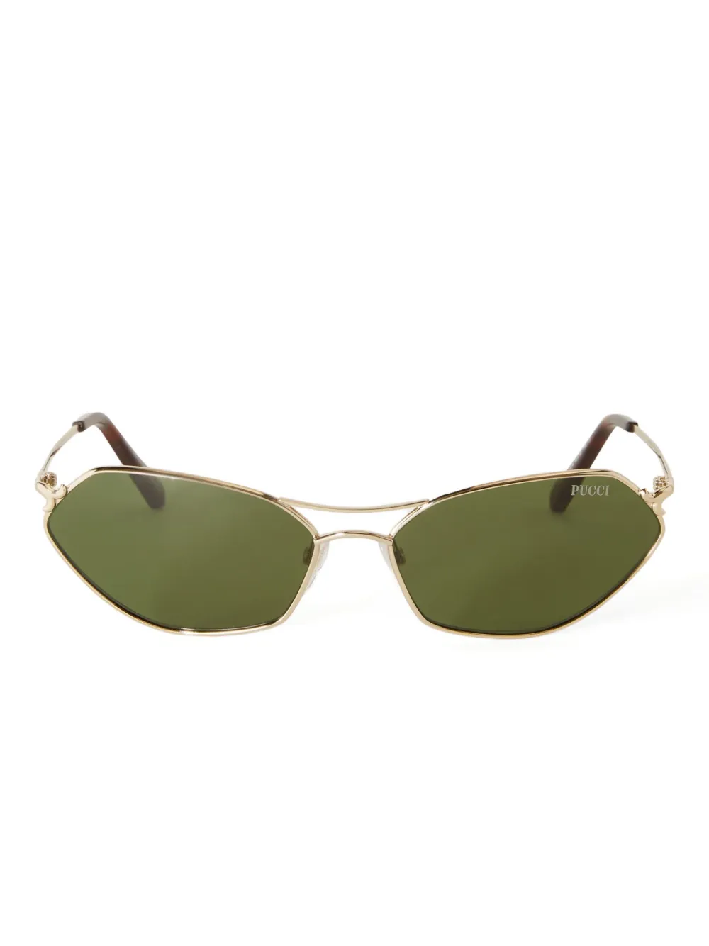 

Геометрические солнцезащитные очки PUCCI, золотой