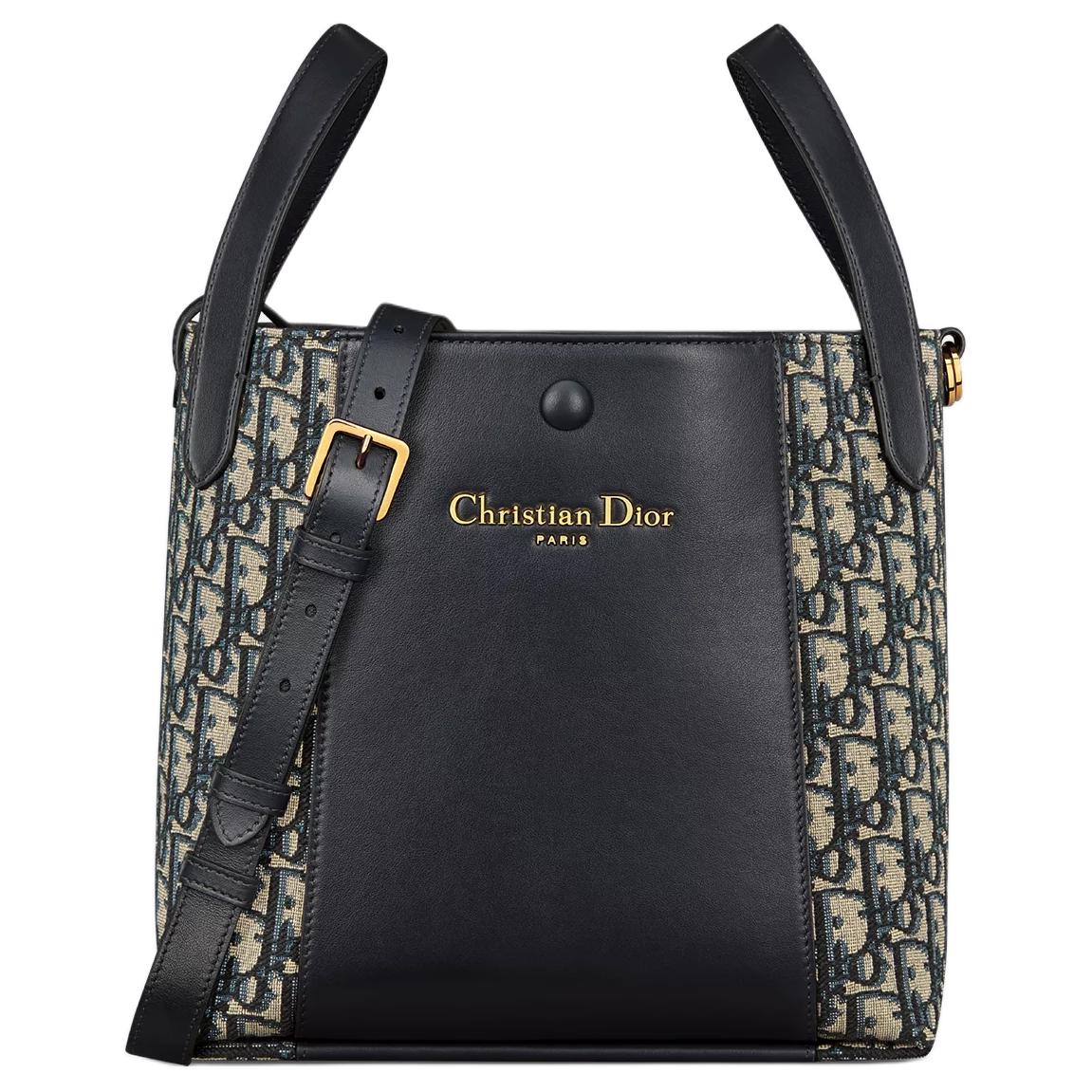 

DIOR Хлопковая сумка-ведро, женская средняя черная сумка через плечо