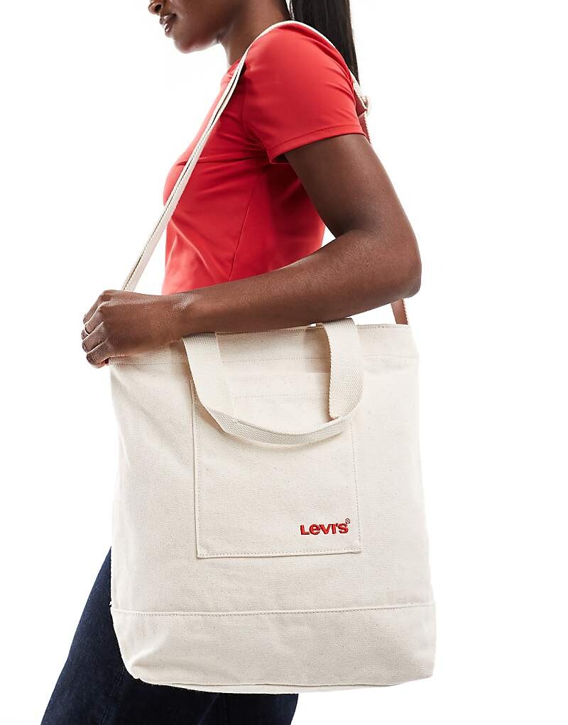 

Levi's – Icon – сумка-тоут цвета экрю с логотипом