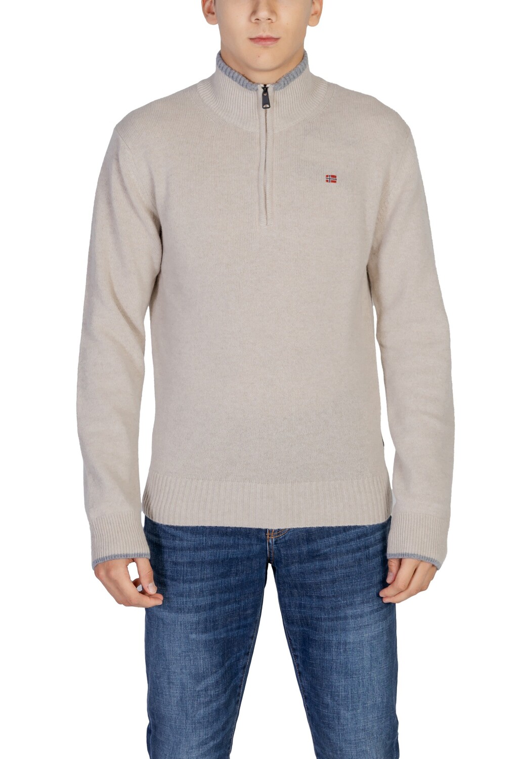 

Джемпер Napapijri на молнии, бежевый