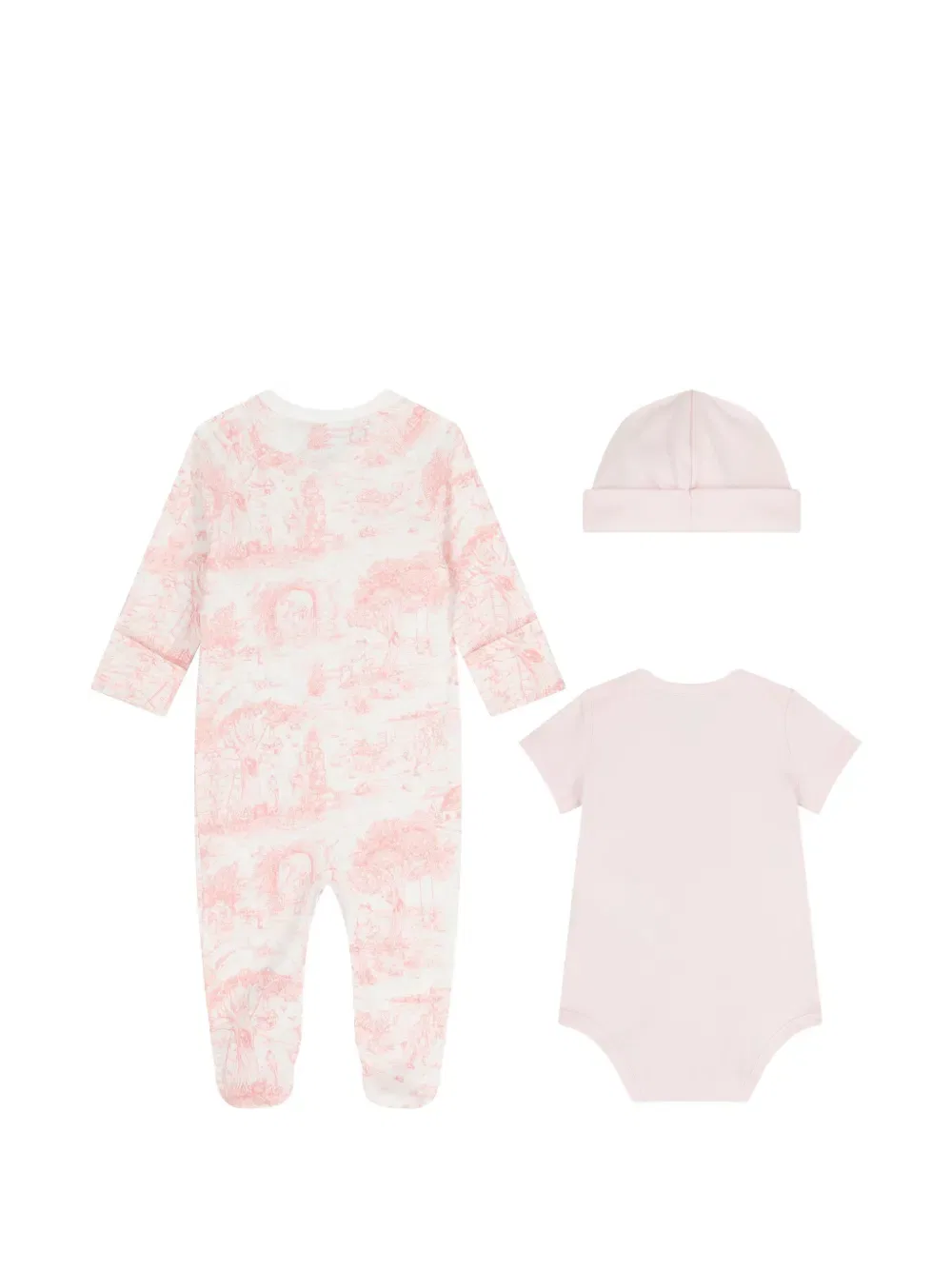 Комплект детского комбинезона с принтом Polo Ralph Lauren Kids, розовый — фото 2
