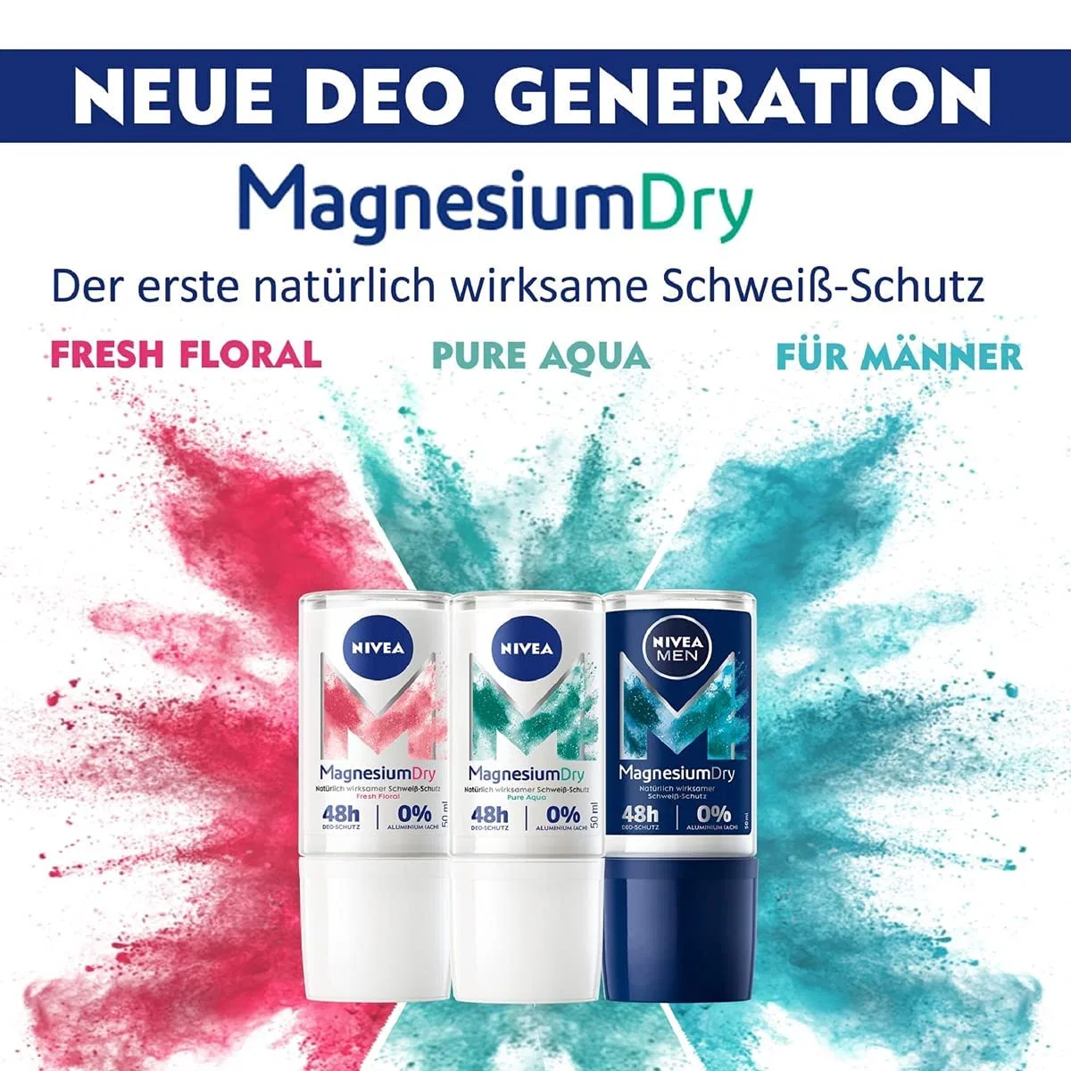 Женский роликовый дезодорант «MagnesiumDry Fresh Floral» от NIVEA Nivea — фото 4