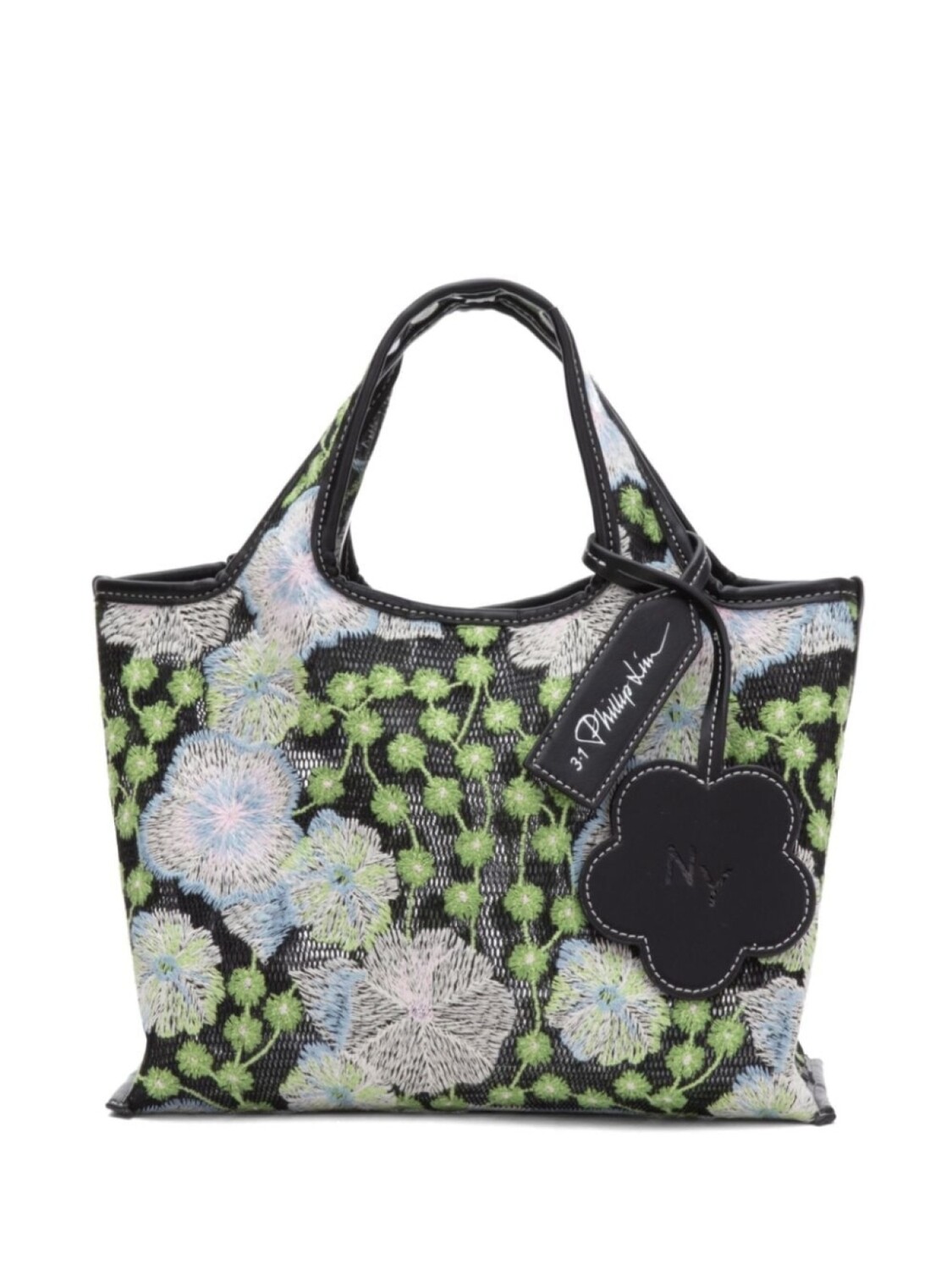 

3.1 Phillip Lim сумка-тоут Market с цветочной вышивкой, черный