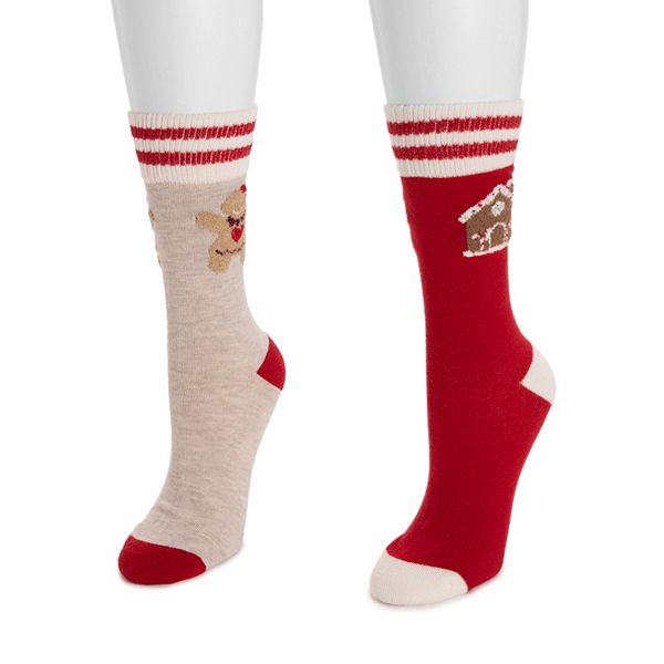 

Женские уютные носки для отдыха 2 шт Muk Luks, Red Oat