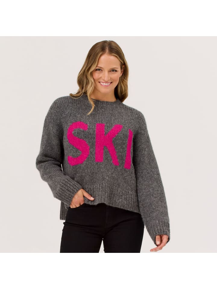 

Krimson Klover Вязаный лыжный свитер из альпаки, средне-серый