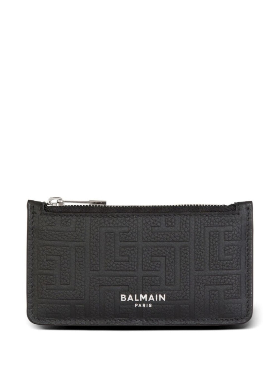 

Balmain кожаный держатель карт с тиснением монограммы, черный