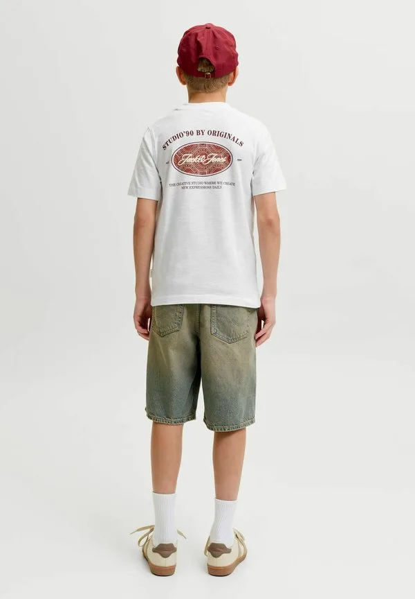 Футболка, футболка для подростков, футболка с принтом Jack & Jones Junior, Bright White — фото 2