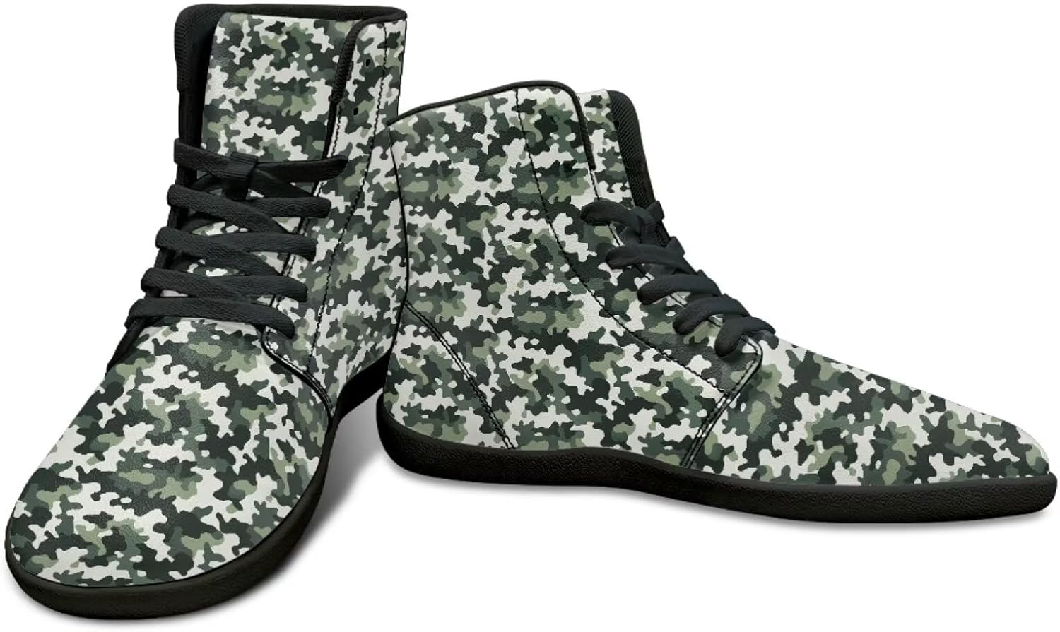 

Высокие кроссовки с камуфляжным дизайном для мужчин - обувь для босоногой ходьбы, ботинки, кроссовки с нулевым перепадом Watdotory, зеленый