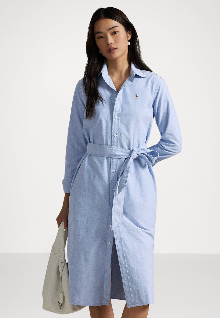 

Платье Polo Ralph Lauren BELTED COTTON OXFORD SHIRTDRESS, Blue