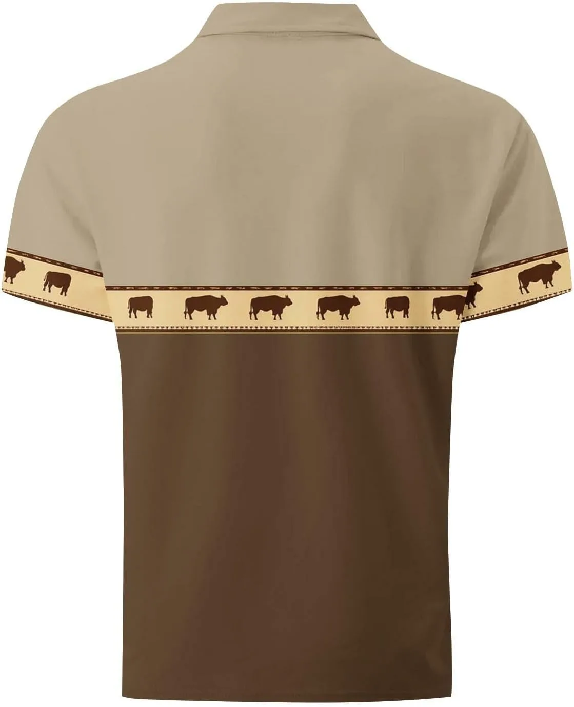 Мужская футболка с коротким рукавом Vintage Loose Button Down — фото 4