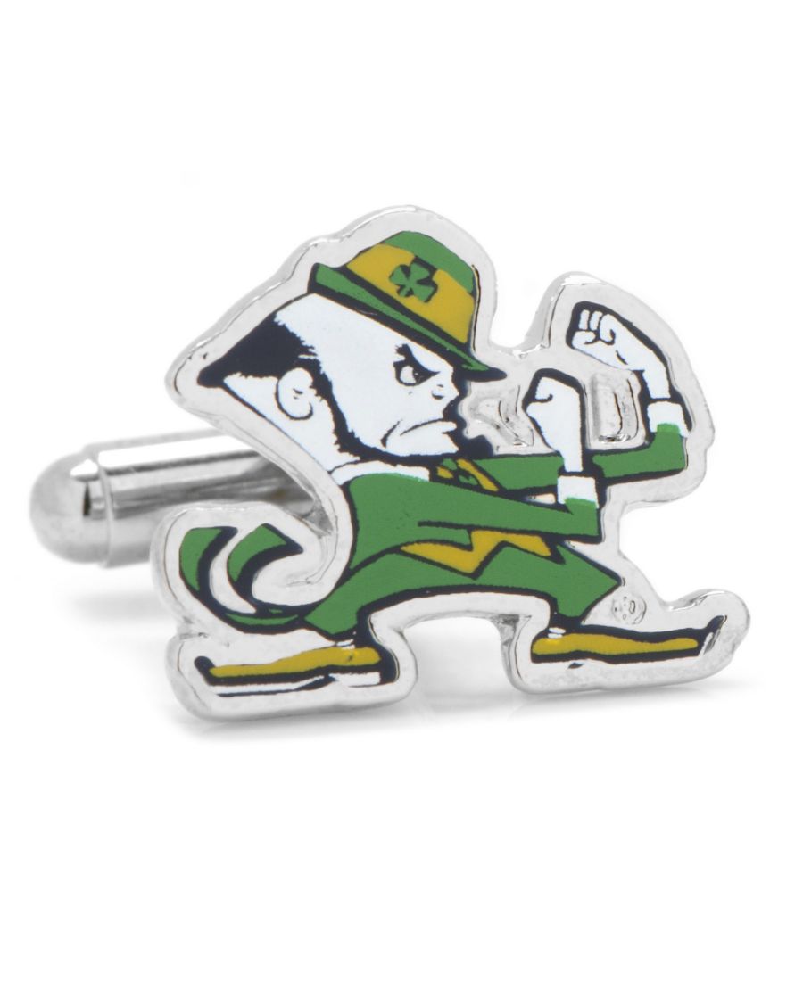 

Запонки с изображением сражающегося лепрекона Университета Нотр-Дам Cufflinks Inc, Green