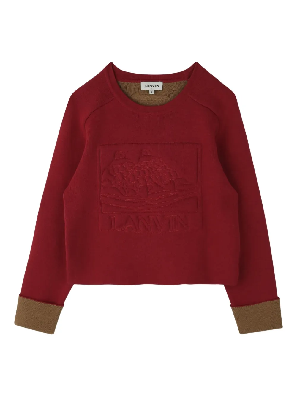 

Толстовка с тисненым логотипом Lanvin Enfant, красный