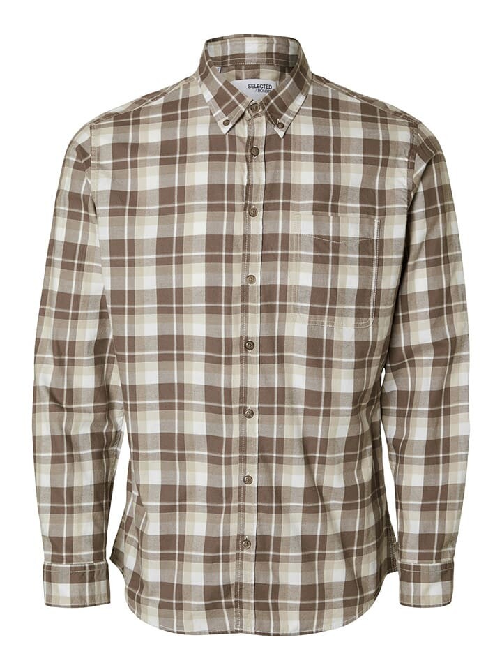 

Рубашка SELECTED HOMME Hemd - Slim fit -, цвет Hellbraun/Beige