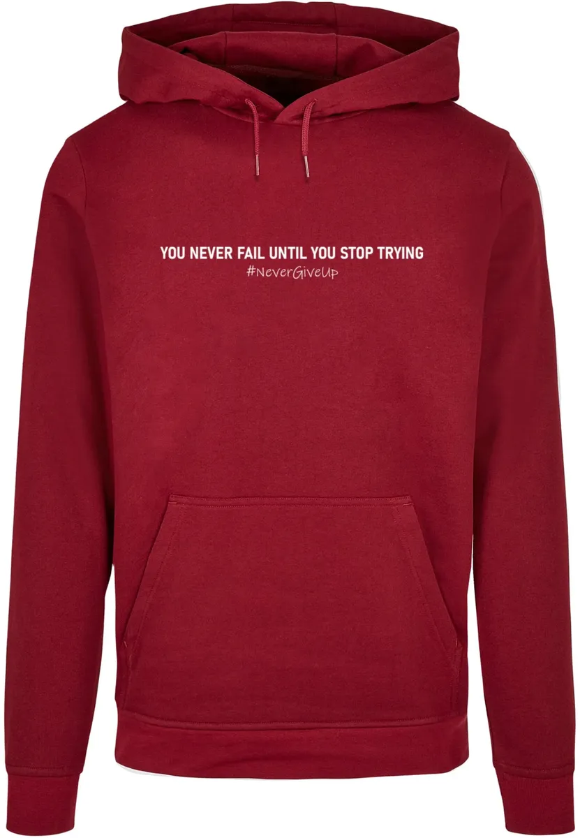 

Толстовка с капюшоном Merchcode " Merchcode Men's Never Give Up Basic Hoody", цвет Burgundy