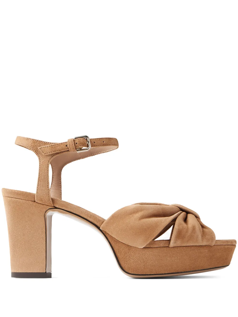 Босоножки Heloise 80 JIMMY CHOO, коричневый