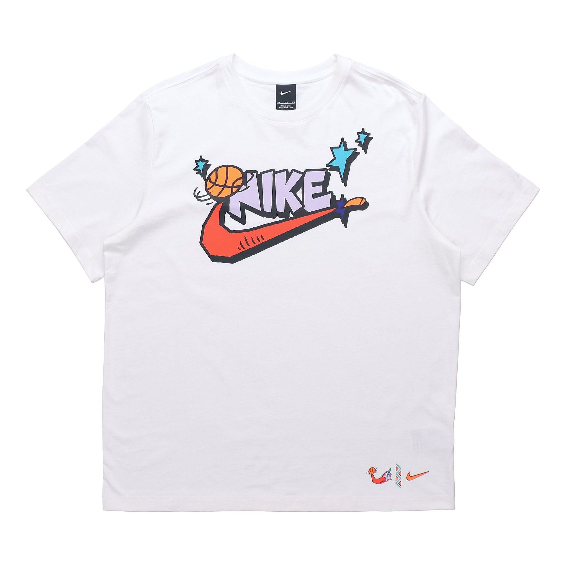

Футболка Nike Basketball Logo Alphabet Printing Round Neck Pullover Short Sleeve White DD9373-100