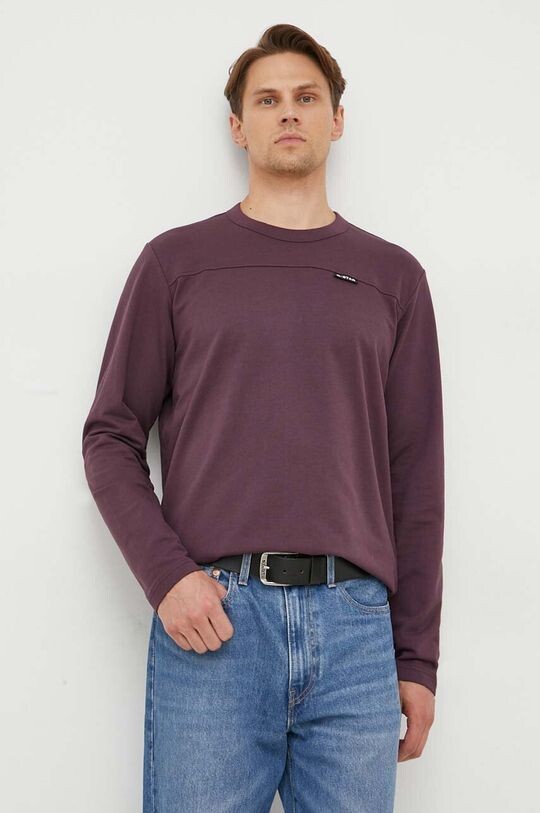 

Хлопковая рубашка с длинными рукавами G-Star G-Star Raw, фиолетовый