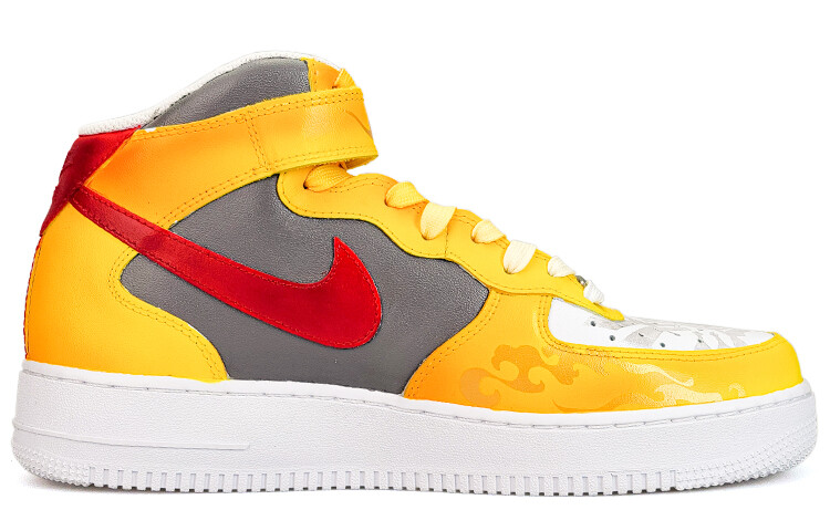 

Кроссовки Nike Air Force 1 Skateboarding Shoes Men Mid-top Yellow/White/Red/Black/Grey, белый
