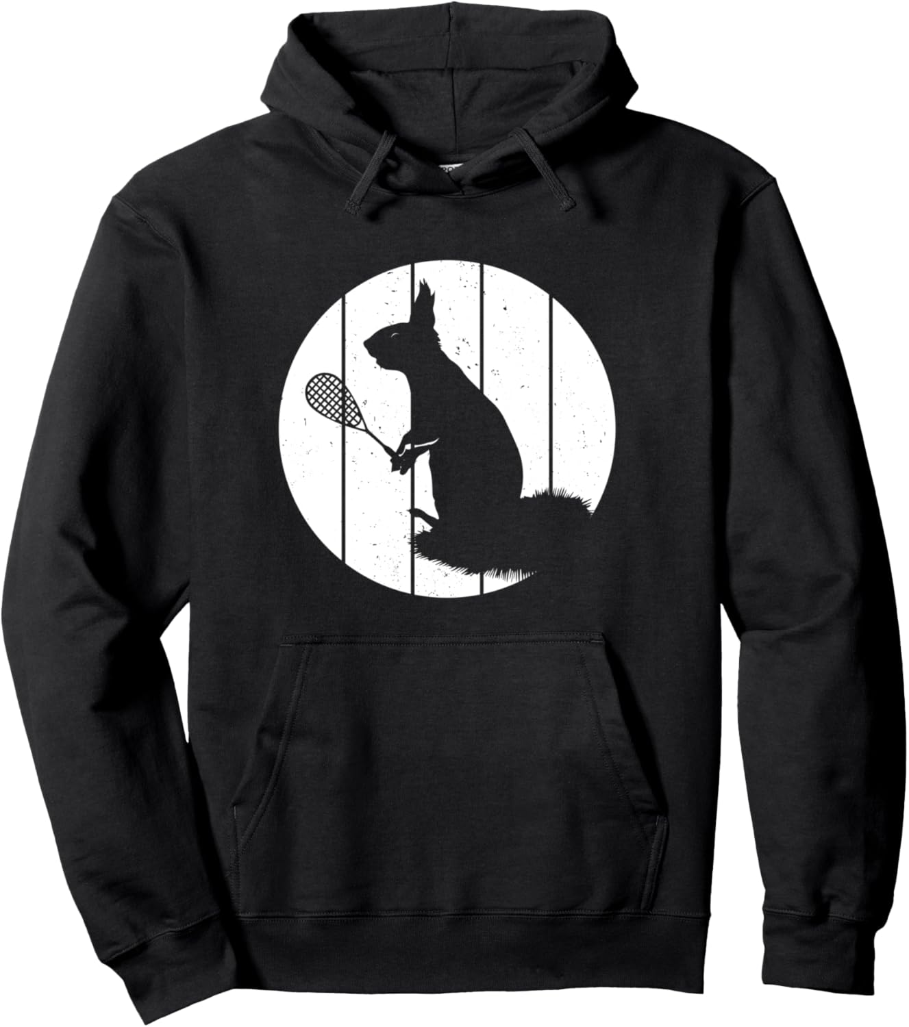 

Толстовка с изображением белки-сквош и забавной белки-сквош Squash Player Squash Squirrel, черный