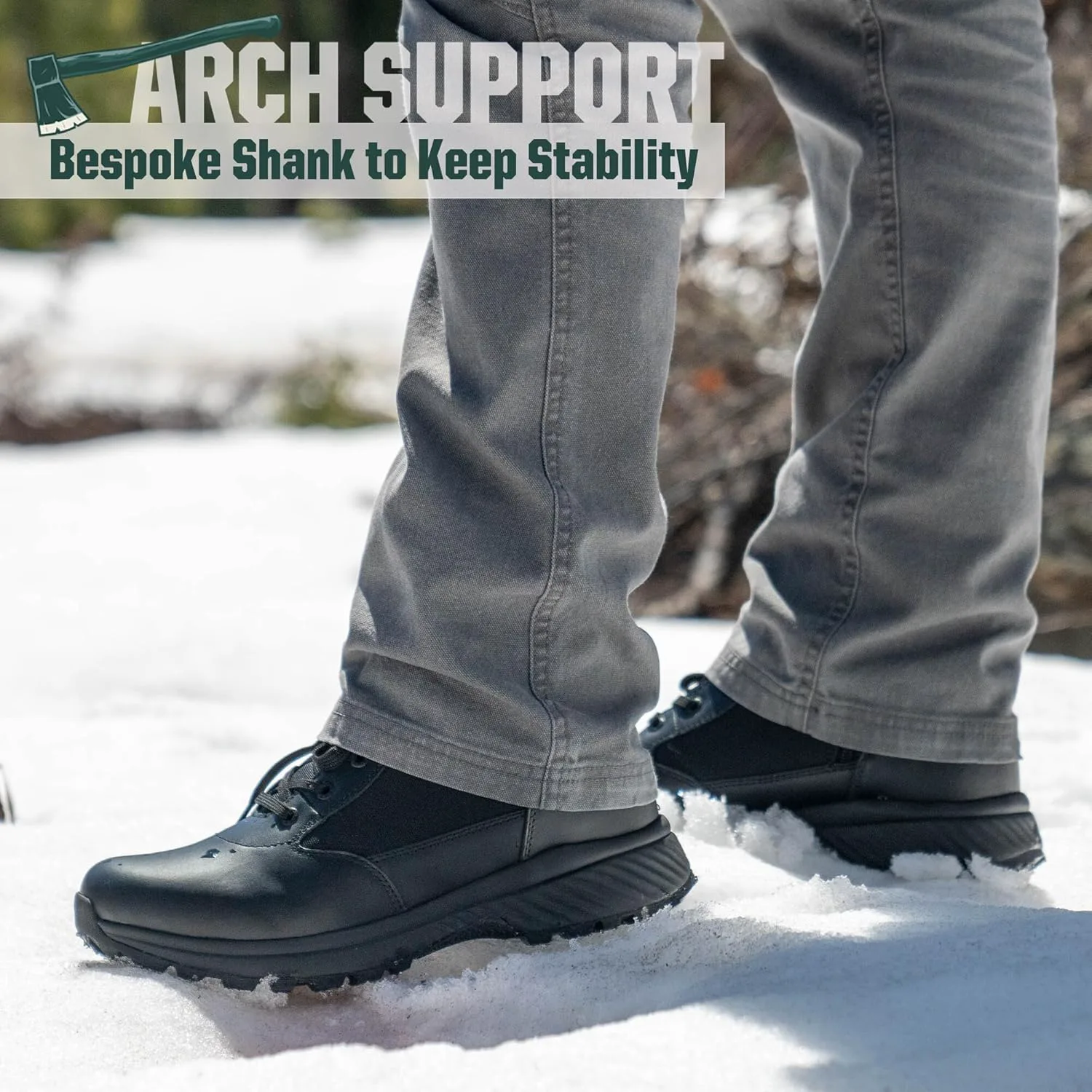 

Тактические ботинки для мужчин с боковой молнией, 8-дюймовые уличные военные рабочие походные ботинки (BP701-703) BOTAS PRO, черный