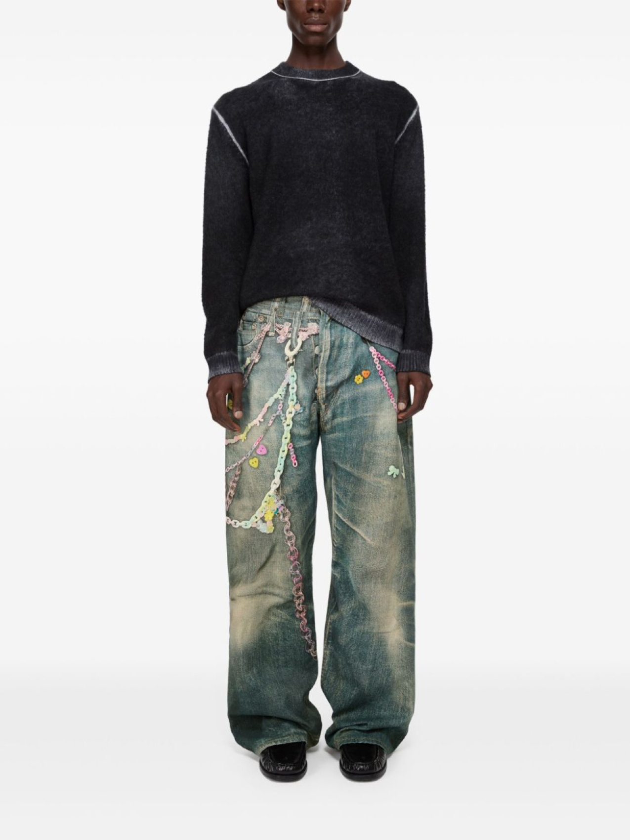 

Acne Studios широкие джинсы, синий
