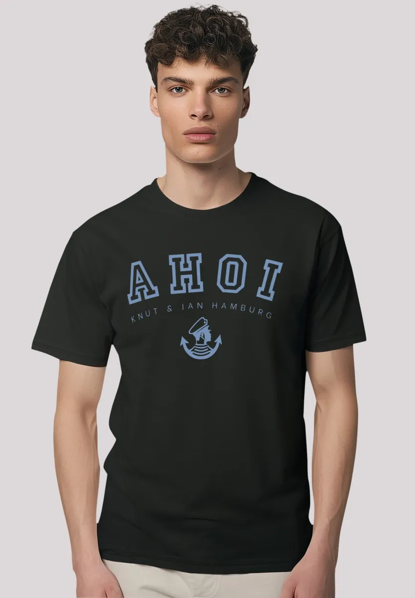 

F4NT4STIC Футболка "Ahoy Knut & Jan Hamburg", премиум качество, черный