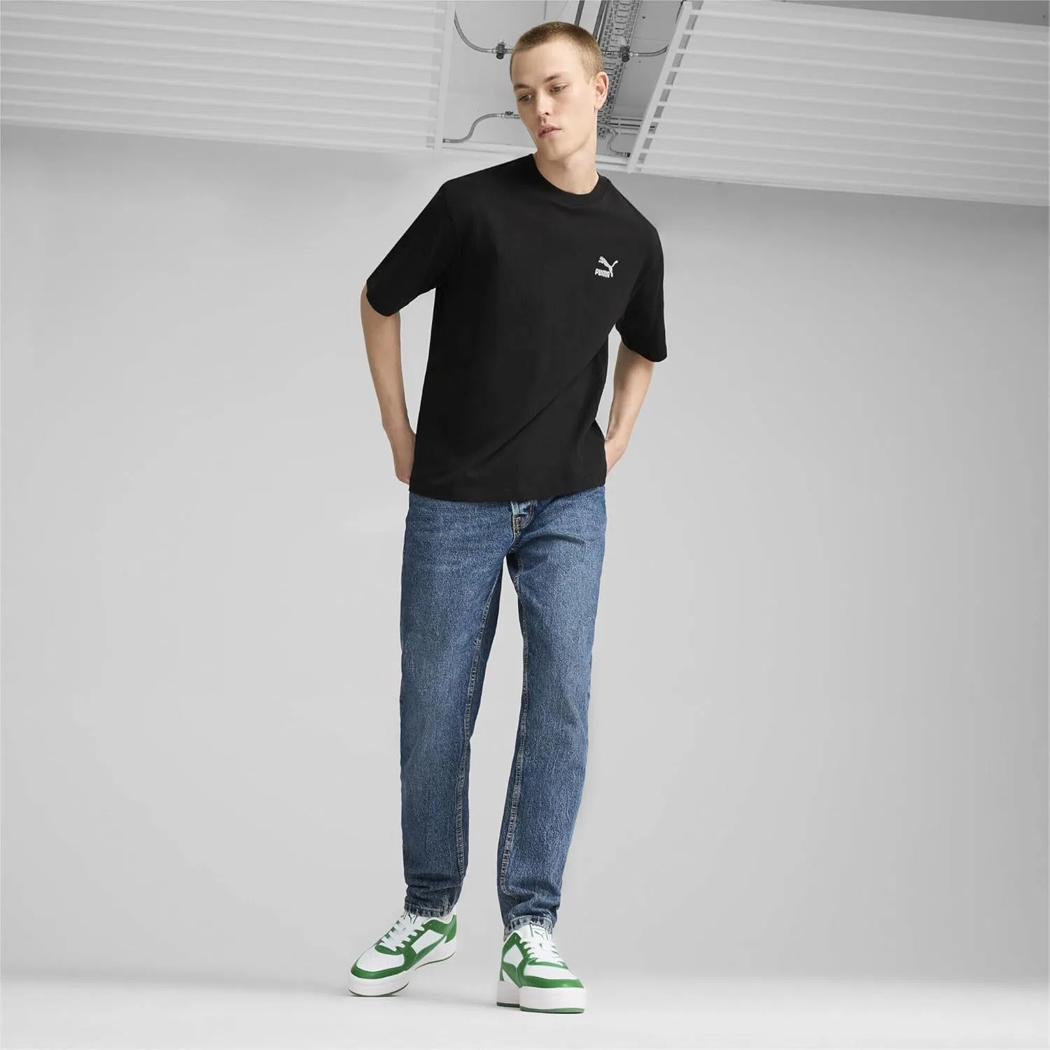 Кроссовки Puma Basket Classic из лакированной кожи, White Archive Green — фото 2