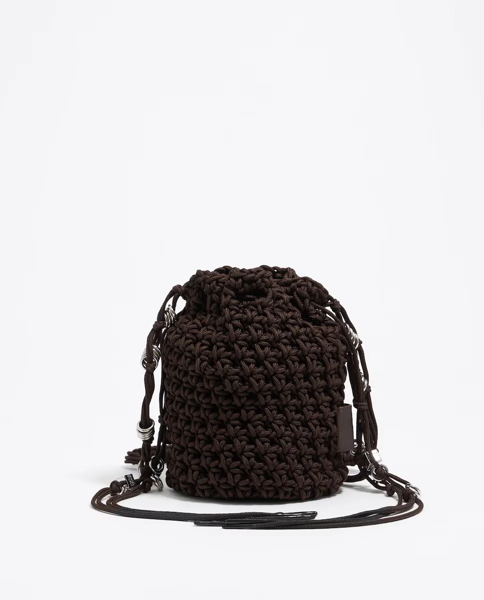 

Женская плетеная сумка через плечо с логотипом Bimba y Lola, коричневый