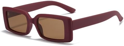 

Ретро прямоугольные солнцезащитные очки для женщин, модные очки сине-зеленого цвета, мужские квадратные очки с защитой от УФ-излучения UV400 и градиентом цвета MTZJH, Red Purple Tea