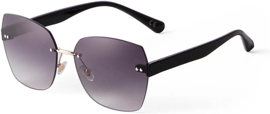 

Женские солнцезащитные очки без оправы «кошачий глаз» с градиентной защитой от УФ-излучения UV400 для занятий спортом на открытом воздухе и путешествий UYPTK, C1 Gray