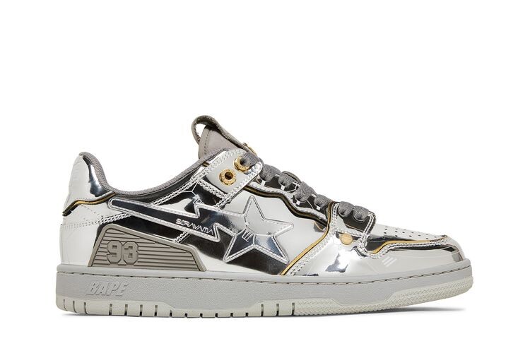 

Кроссовки BAPE Hajime Sorayama x Sk8 Sta Silver, серебряный, Серебристый, Кроссовки BAPE Hajime Sorayama x Sk8 Sta Silver, серебряный