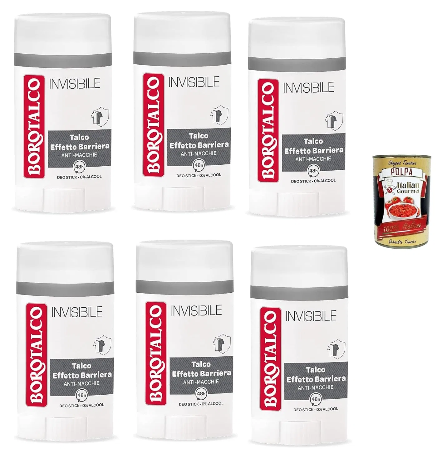 Дезодорант-стик Borotalco Invisible Talco Effect Barrier Anti-Stain 48h Protection Italian Gourmet E.R.