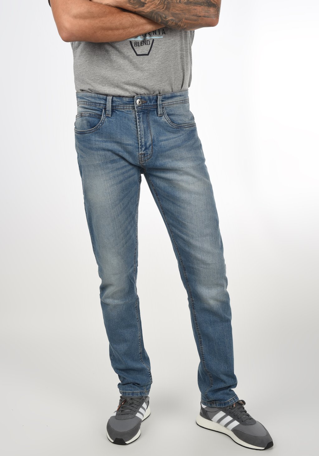 

Джинсы Slim Fit IDQUEBEC INDICODE JEANS, цвет blue