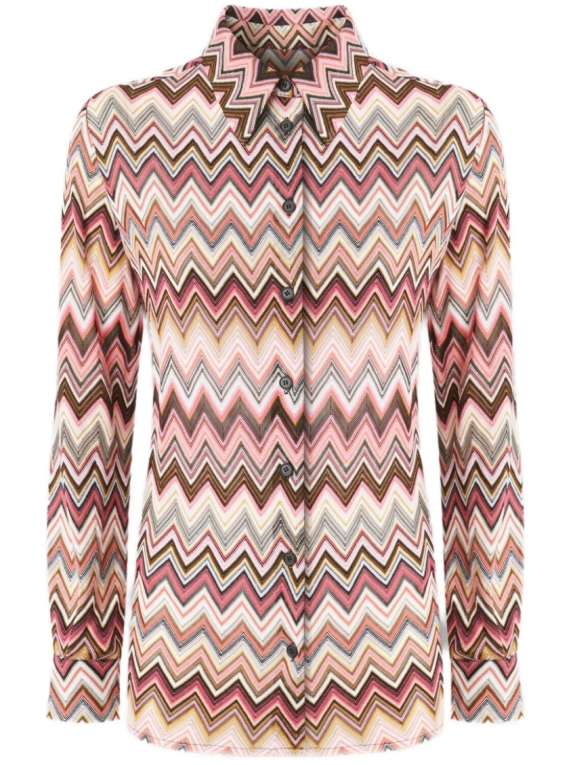 

Missoni рубашка с узором зигзаг, розовый