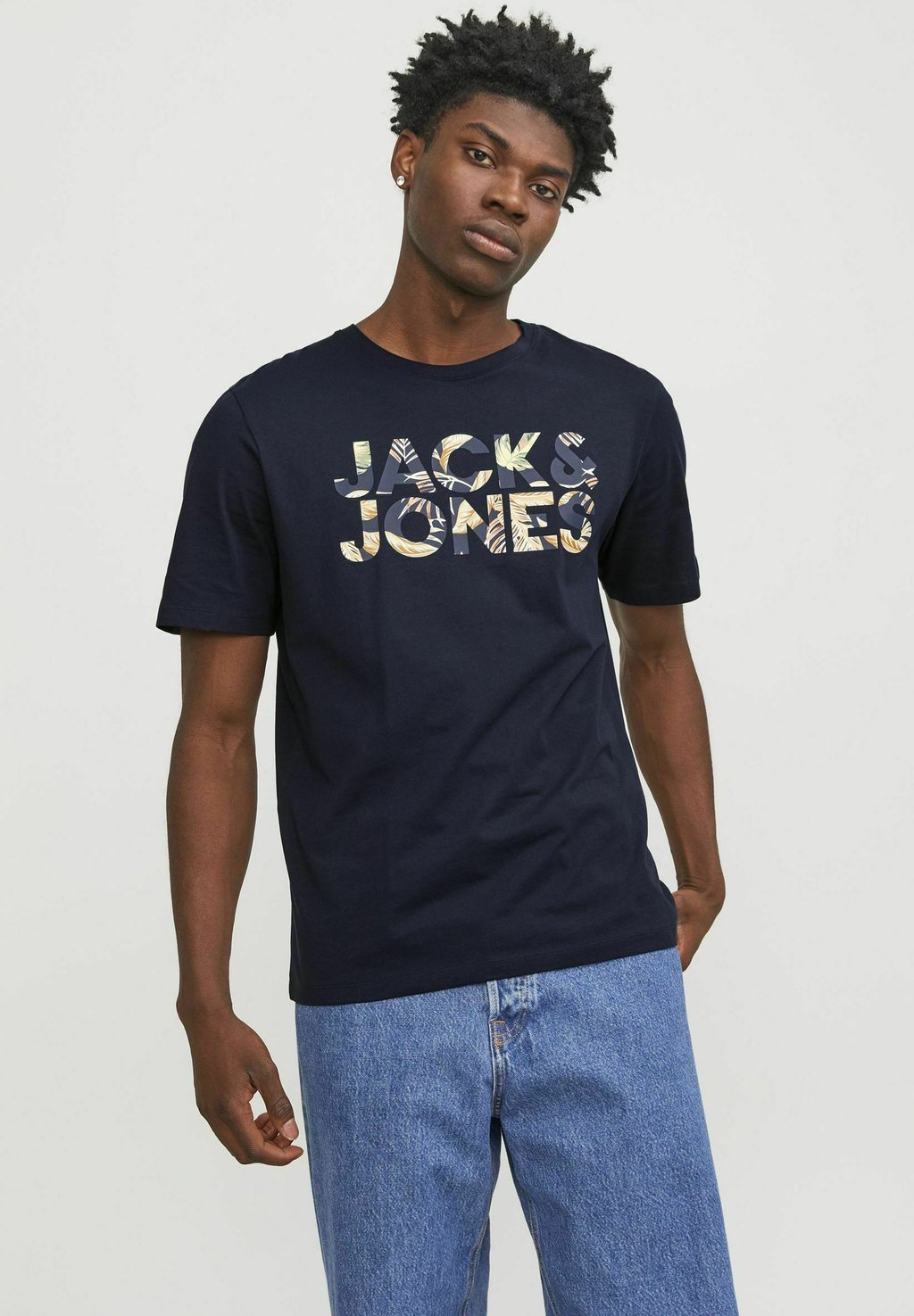 

Футболка с принтом Jack & Jones, темно-синий