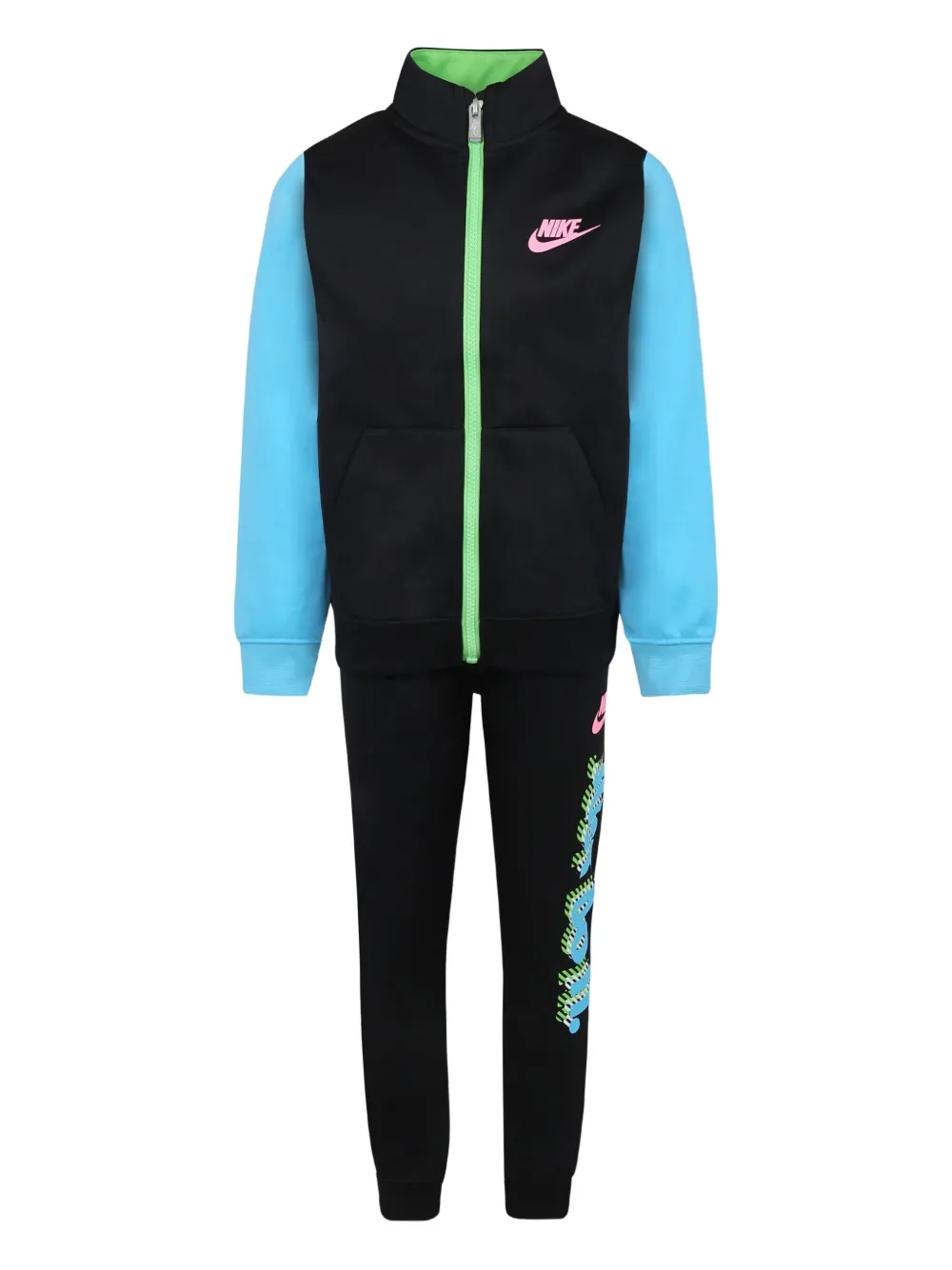

Спортивный костюм с цветными блоками Nike Kids, черный